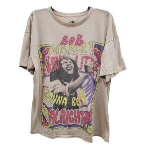 Zion Rootswear Bob Marley Everything Gonna Be Alright Retro Rasta Tee Adult L/XL